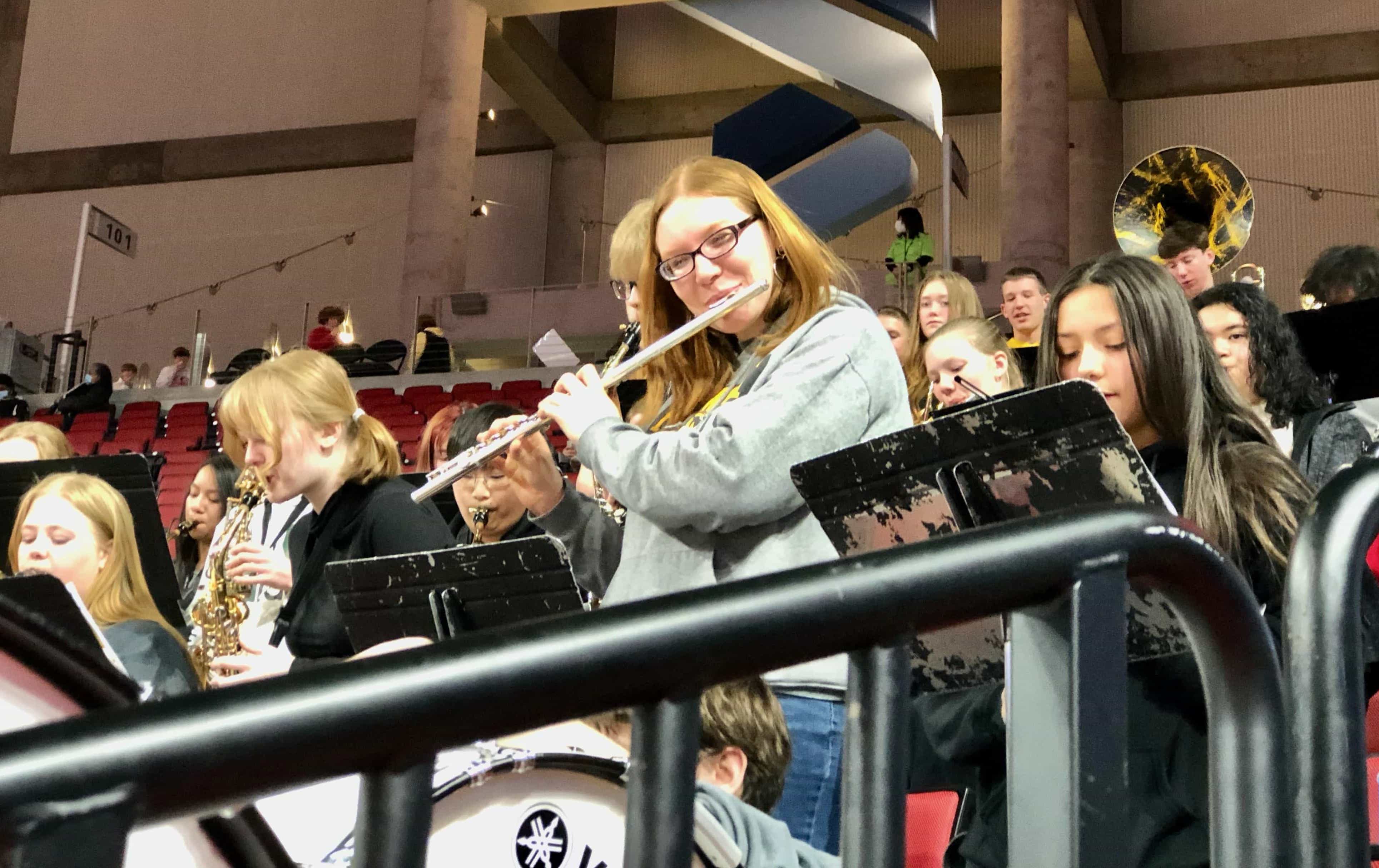 Cameron in Pep Band