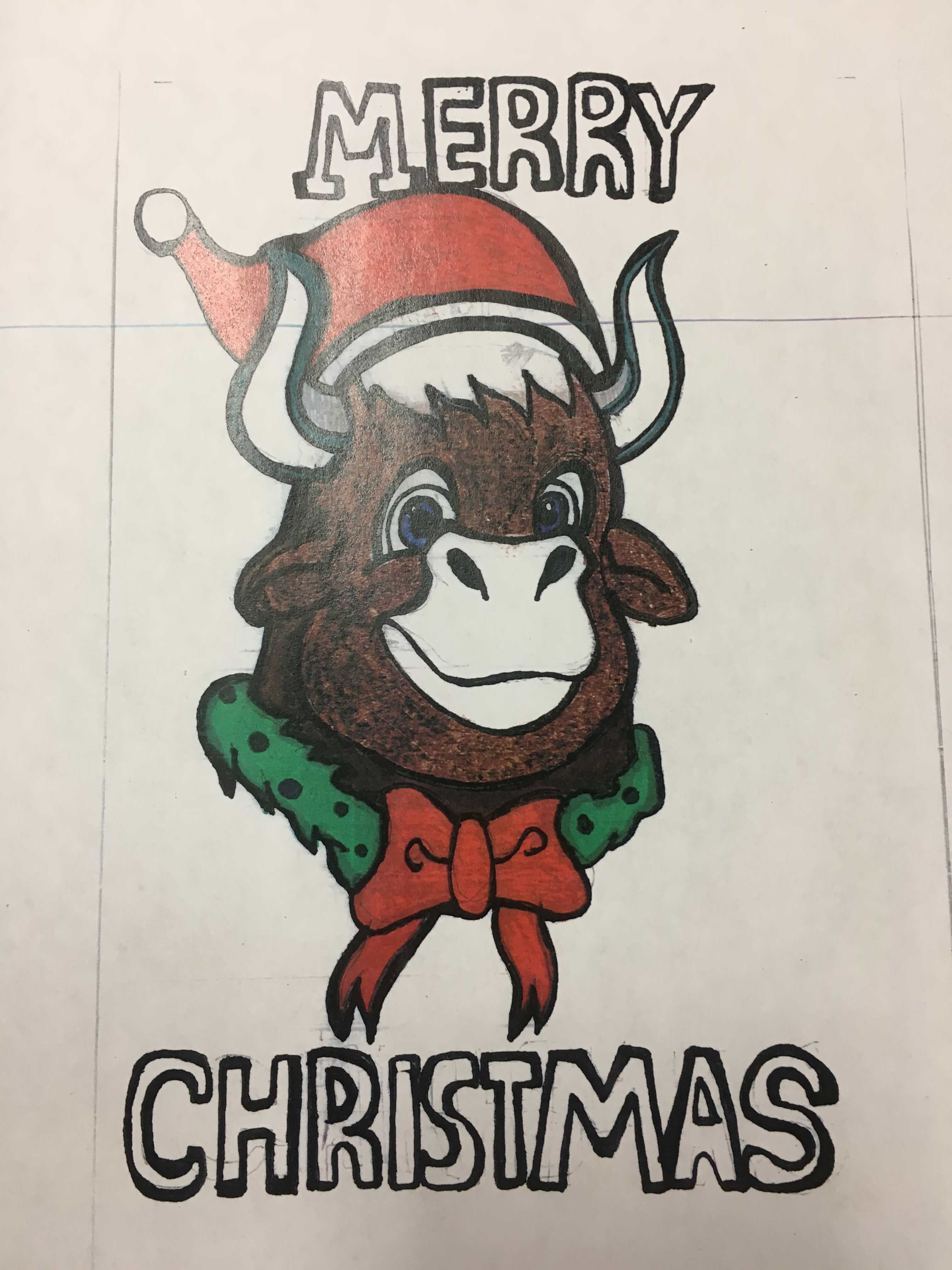 Winning Christmas card design